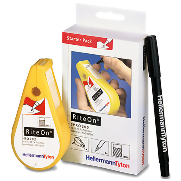 HellermannTyton RiteOn Etiketten 19,1x50,8mm 150St PACK-1401-WH